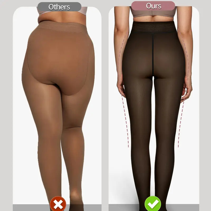🎄 New Compression Magic Leggings – Fleece-Lined Warmth from XS to 3XL❄️