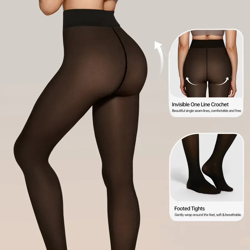 🎄 New Compression Magic Leggings – Fleece-Lined Warmth from XS to 3XL❄️