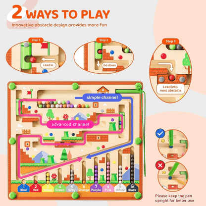 🔥HOT SALE:67% OFF!🧠NESLEMY™ Montessori Magnetic Maze-3 Smart Worlds of Hands