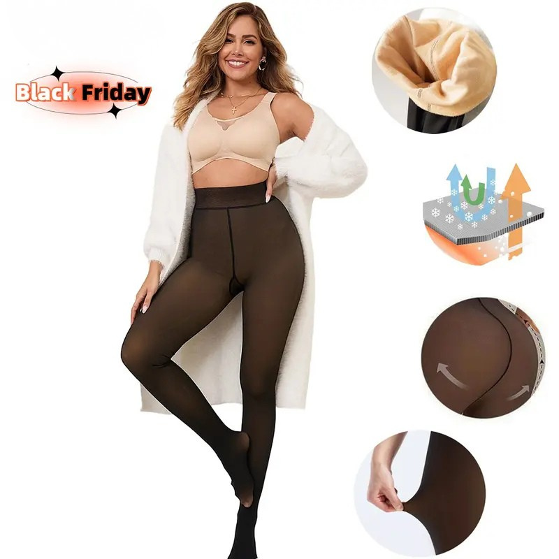 🎄 New Compression Magic Leggings – Fleece-Lined Warmth from XS to 3XL❄️
