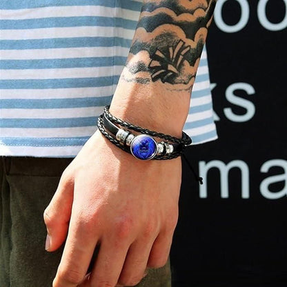 {Pack of 2} [BUY 1 GET 1 FREE]  Zodiac Constellations Luminous Starry Sky Punk Style Bracelet for All ⭐🌙