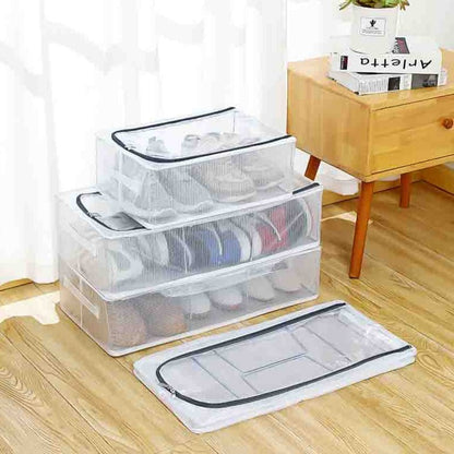PVC Foldable Transparent Storage Box for Shoes, Toys, Clothes, Books etc.