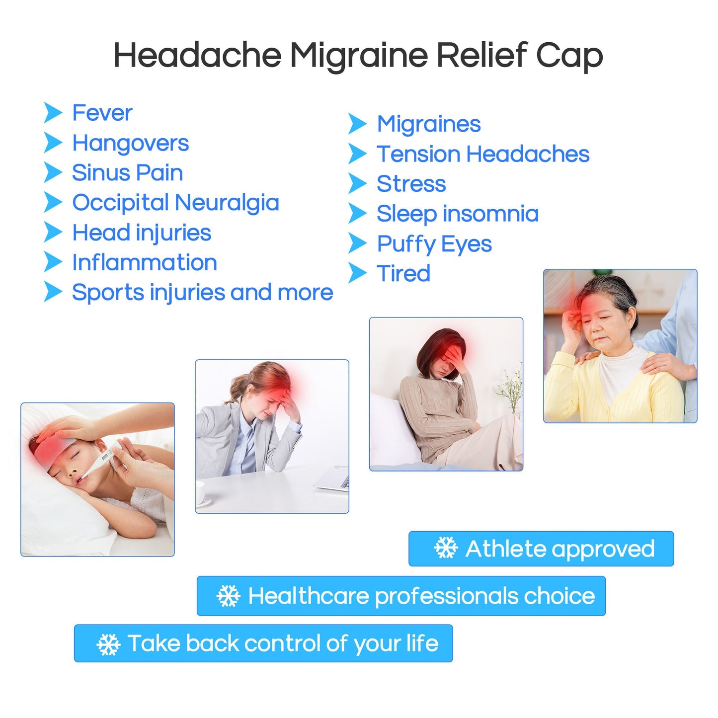 [BUY 1 GET 1 FREE]{Pack of 2} Advance migraine cap